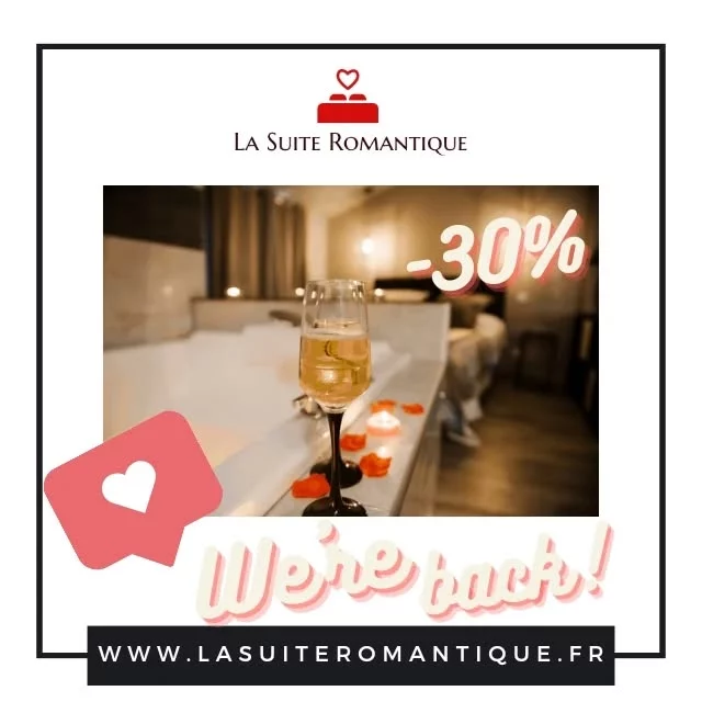Bonjour les amoureux 😍,

🔈Nos posts sont de retour !

Après une longue pause pour nous consacrer à notre vie familiale et accueillir notre deuxième enfant 👨‍👩‍👦‍👦, nous célébrons aussi nos 2️⃣0️⃣ ans de vie commune 😲🥰.

Pour marquer ces occasions spéciales et célébrer l'amour ♥️, profitez de -30% sur les séjours du 12 au 21 juin avec le code "20ANS".

Voici pourquoi "La Suite Romantique" à Perpignan est l'endroit parfait pour célébrer l'amour :

- Balnéo de luxe : Immergez-vous dans un bain bouillonnant, entouré d'une ambiance relaxante et d'huiles essentielles pour une détente absolue 🛁.

- Canapé Tantra : Redécouvrez l'art de l'intimité et créez des moments inoubliables sur ce canapé spécialement conçu pour rapprocher les cœurs et les corps 🔞.

- Ambiance chic et cosy : Une décoration élégante, une musique douce, et une atmosphère chaleureuse pour faire de chaque nuit un rêve éveillé 💟.

- Surprises romantiques (en option) : Pétales de roses, champagne, et douceurs spécialement préparées pour agrémenter votre séjour 🌹.

Réservez dès maintenant et créez des souvenirs inoubliables dans notre suite romantique.

Au plaisir de vous accueillir.

Cyrielle & Lluis

Pour plus d'informations et réserver, cliquez sur https://lasuiteromantique.com (lien bio)

#lasuiteromantique66 #love #amour #loveroom #ideecadeau #spaprivatif #lovehotel #escapaderomantique #couplegoals #perpignan